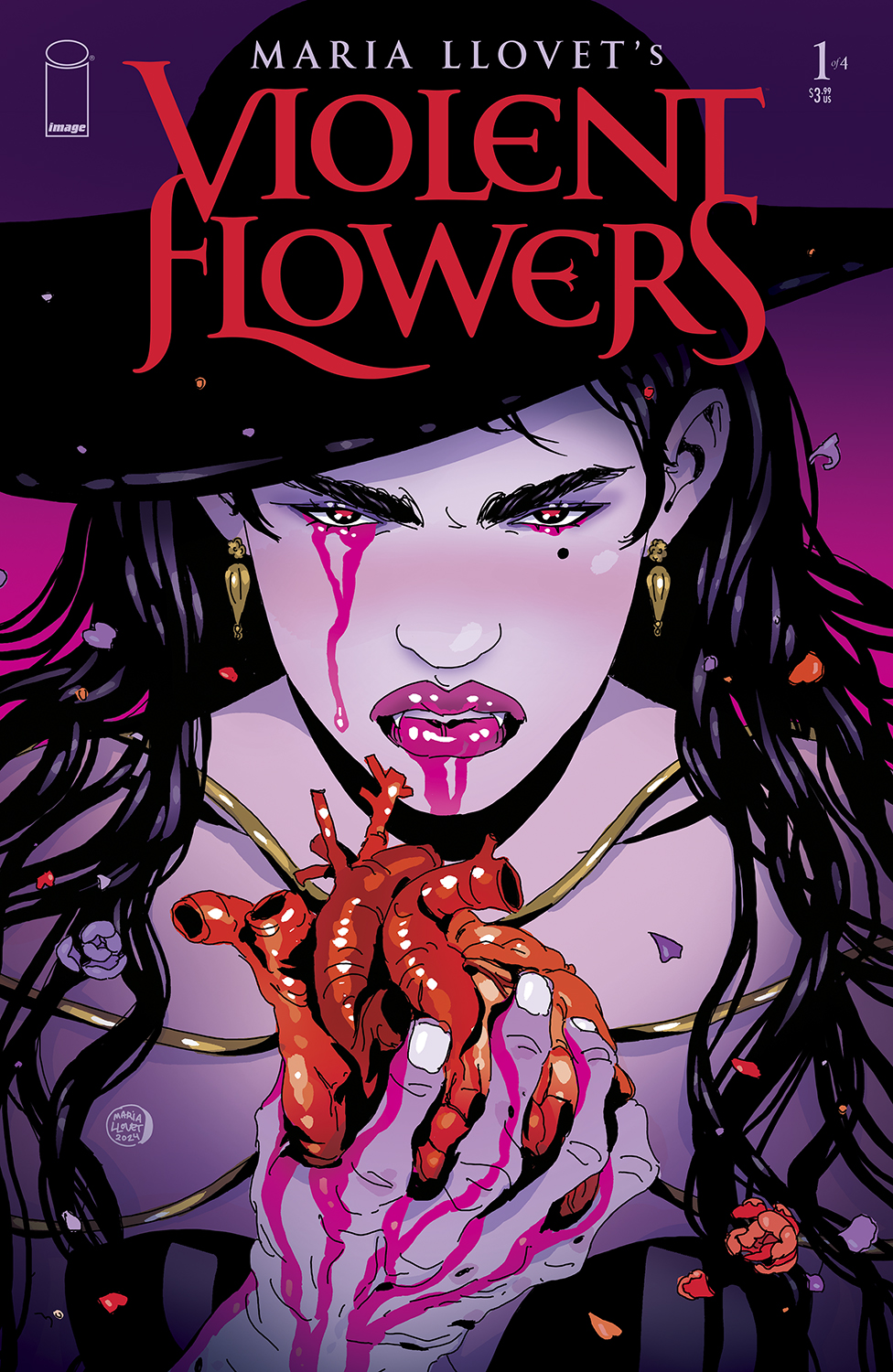 Violent Flowers #1 Cover C Maria Llovet Heart Variant (Mature) (Of 4)