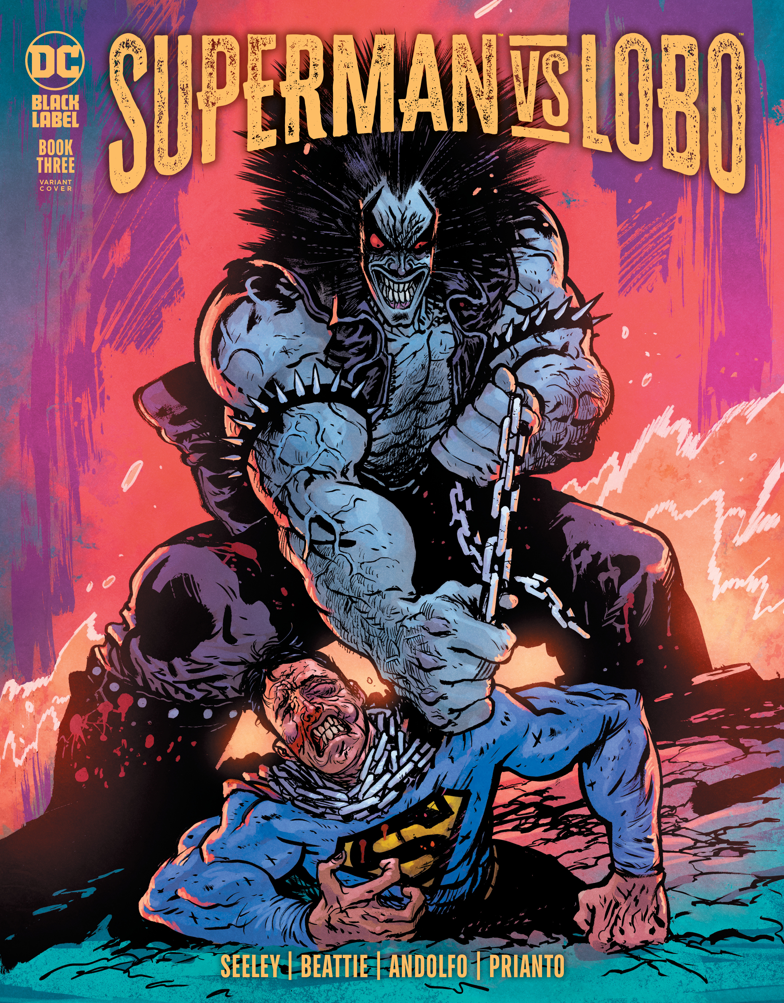 Superman Vs Lobo #3 Cover B Daniel Warren Johnson Variant (Mature) (Of 3)