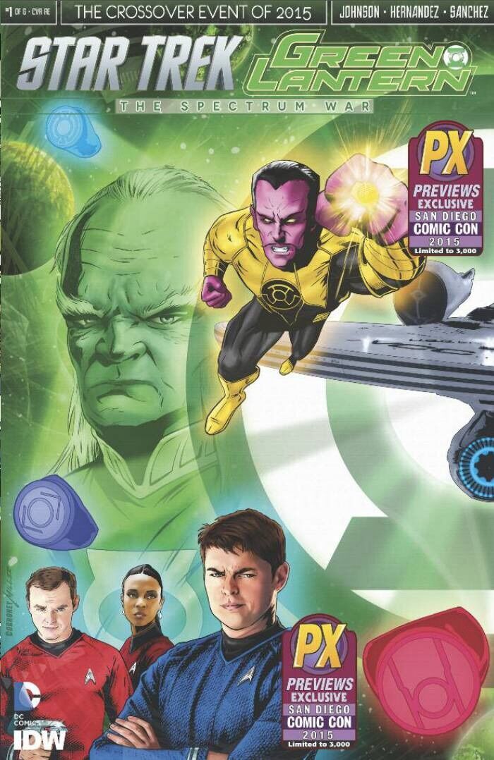 Star Trek Green Lantern #1 (2015) SDCC Cover B