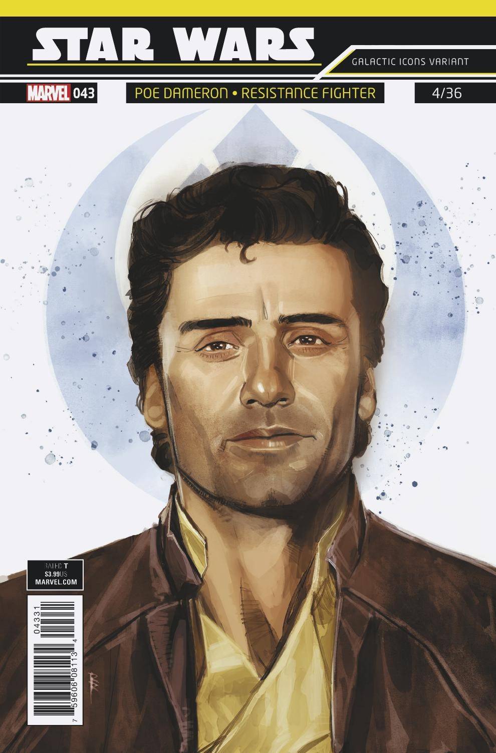 Star Wars #43 Reis Galactic Icon Poe Variant (2015)