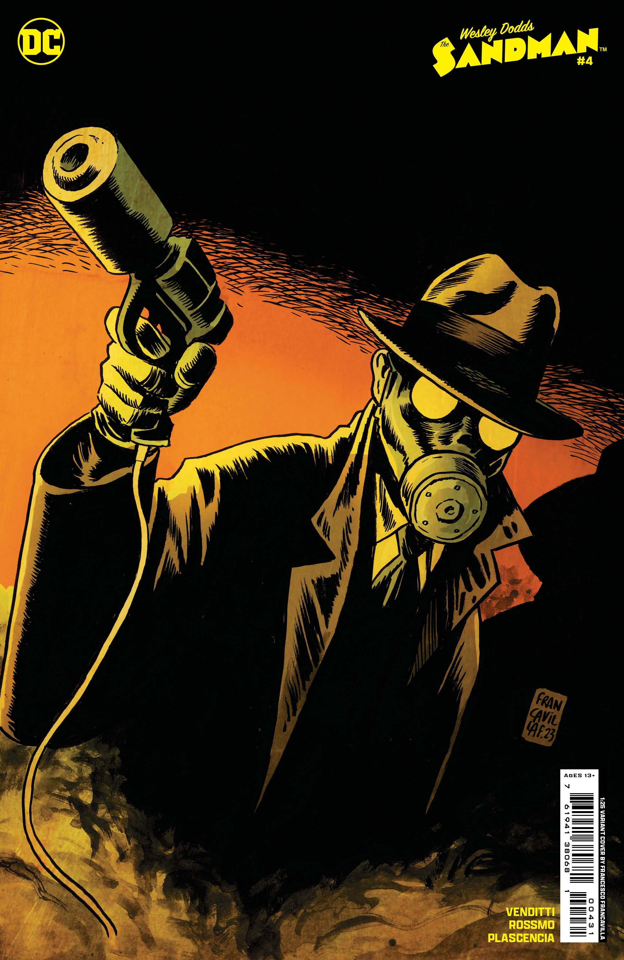 Wesley Dodds the Sandman #4 Cover C 1 for 25 Incentive Francesco Francavilla Card Stock Variant (Of 6)