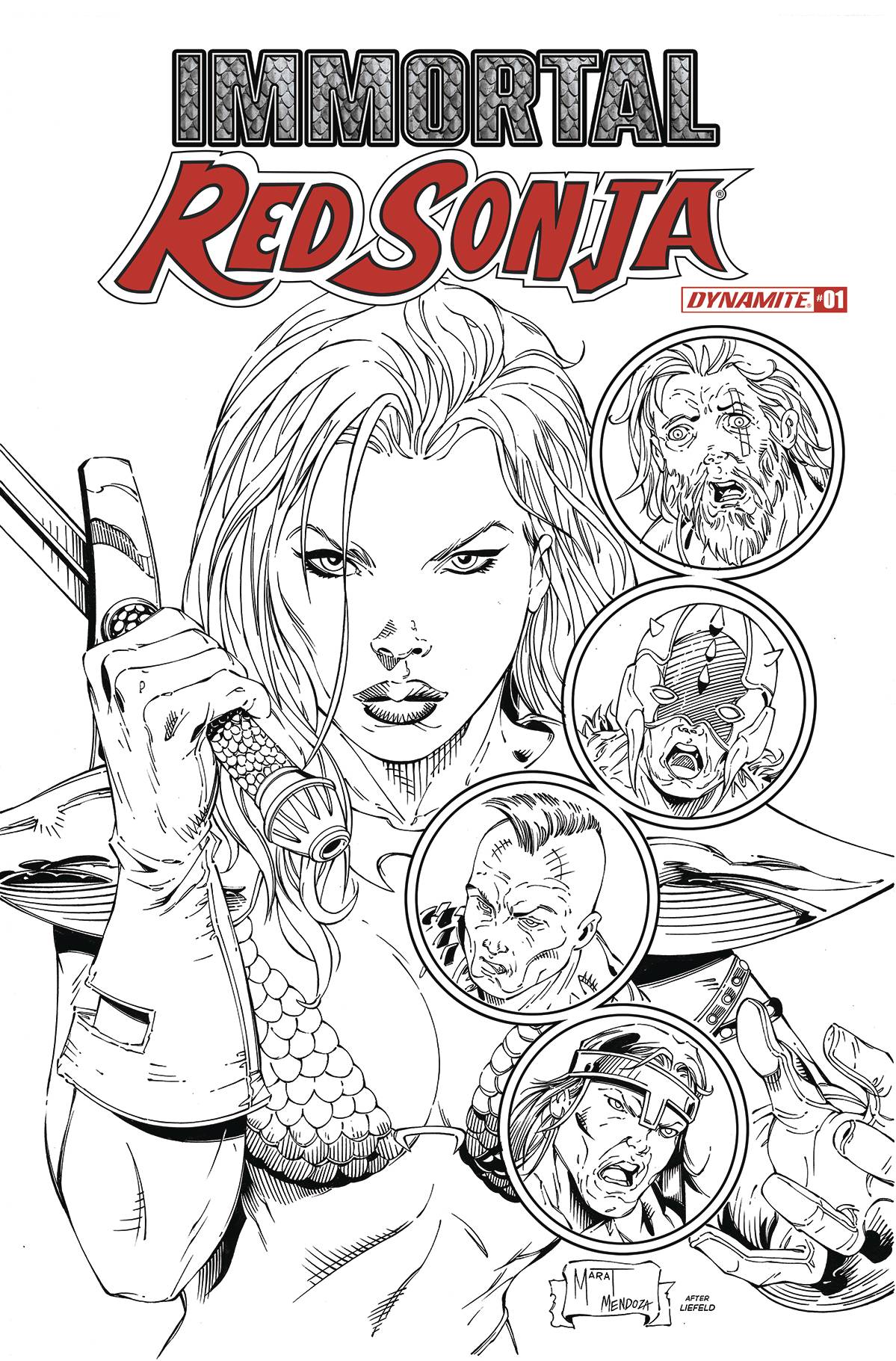 Immortal Red Sonja #1 Cover U 7 Copy Last Call Incentive Liefeld Homage B&W