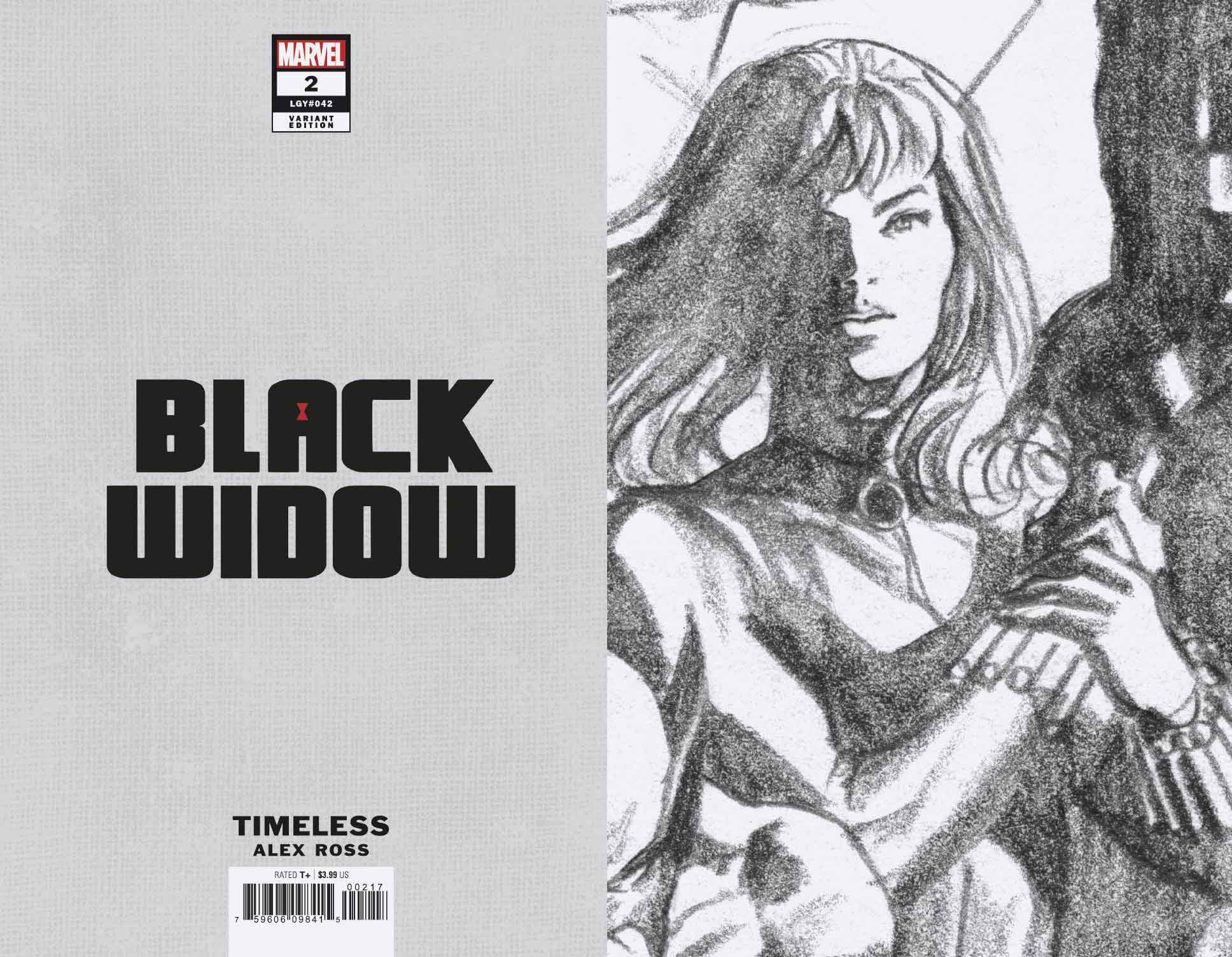 Black Widow #2 Ross Black Widow Timeless Virgin Sketch Variant (2020)