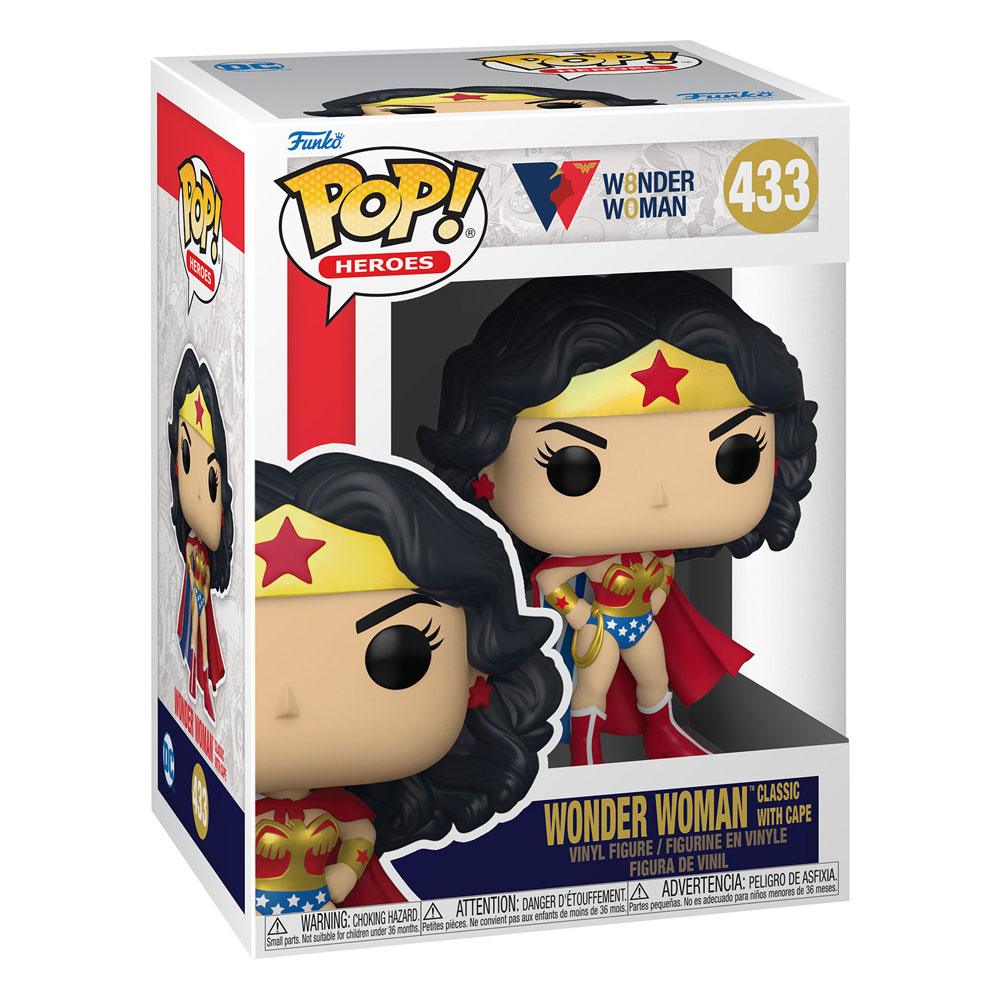 Pop Heroes Wonder Woman 80th Classic W/ Cape Wonder Woman Figure