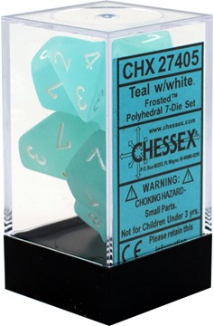 DICE 7-set: CHX27405 Frosted Teal White (7)