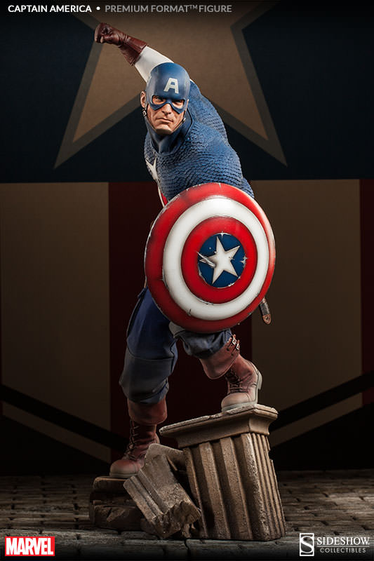 Sideshow Collectibles Captain America Premium Format Statue Allied Charge On Hydra