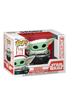 Pop Star Wars The Mandalorian Holiday Grogu in Pram  Vinyl Figure