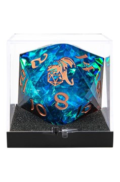D20 55Mm Sharp Edge Resin Blue/Red With Copper