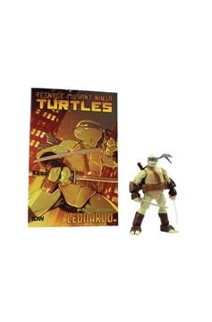 Teenage Mutant Ninja Turtles Leonardo V2 Idw Comic Book & Bst Axn 5in Action Figure