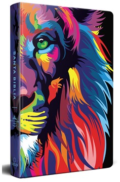 Biblia Rvr 1960 Letra Grande, Tamaño Manual, Tapa Dura León De Juda Arcoíris / S Panish Bible Rvr 1960 Handy Size Large Print Hardcover Rainbow Lion Of Judah (Hardcover Book)