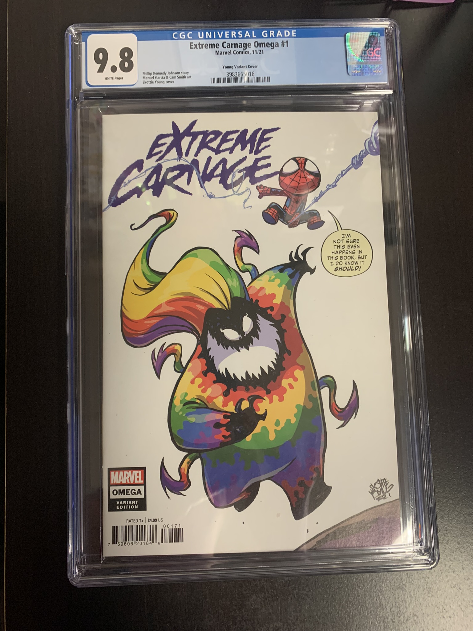 Extreme Carnage Omega #1 Young Variant CGC 9.8