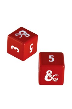 Heavy Metal Red And White D6 Dice Set (4Ct) For Dungeons & Dragons