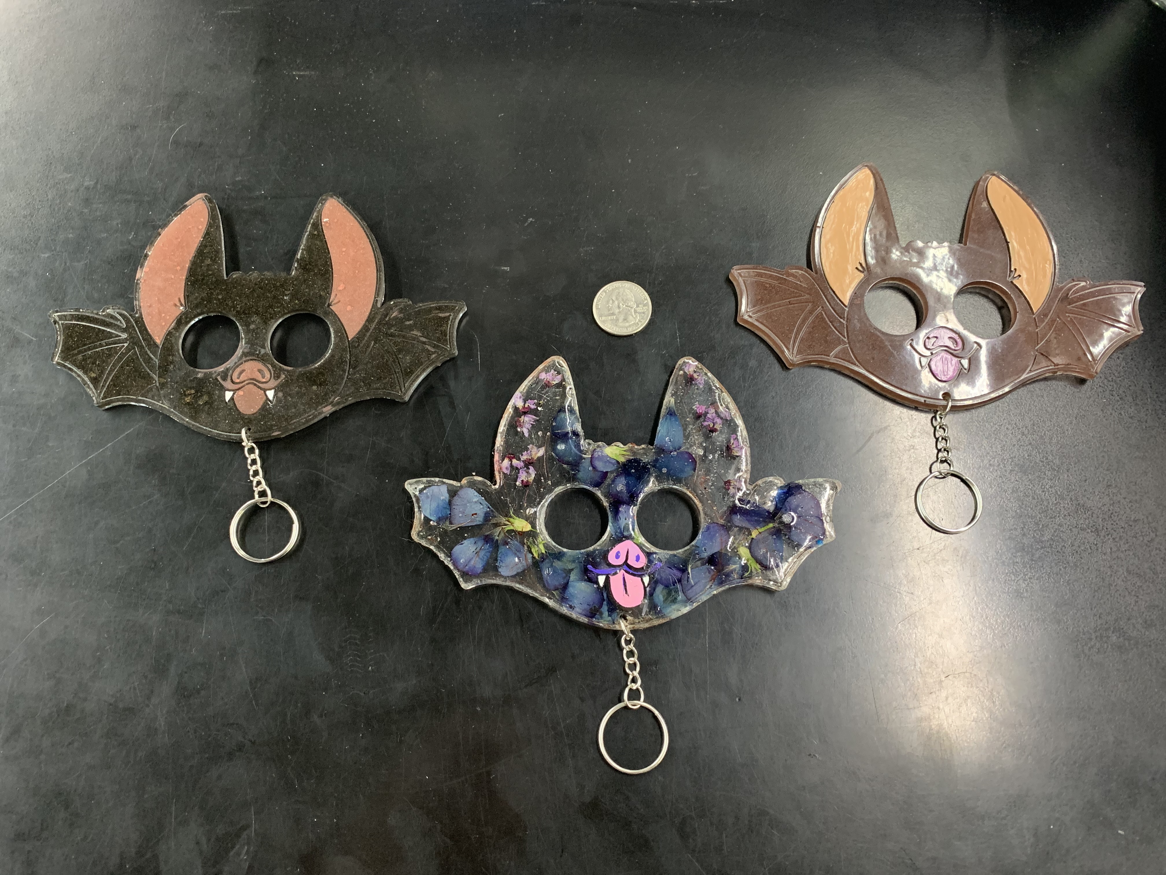 Bat Keychain - Various Colors