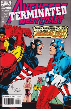 Avengers West Coast #102 [Direct Edition]-Fine (5.5 – 7) (Cover Has Ink Smushing From Thumbprint)