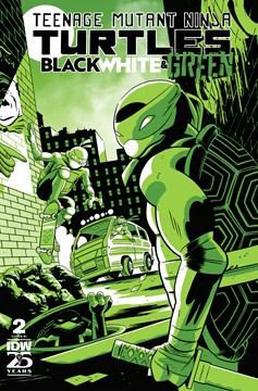Teenage Mutant Ninja Turtles: Black White & Green #2 Cover Boss Foil Variant 1 for 10 Incentive Variant