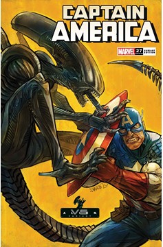 Captain America #27 Shavrin Marvel Vs Alien Variant (2018)