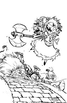 I Hate Fairyland #17 Cover D 1 for 25 Incentive Skottie Young Black & White Virgin Variant (Mature) (2022)