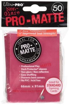 Ultra Pro: Deck Protector Sleeves- Pro Matte Fuchsia Standard 50ct