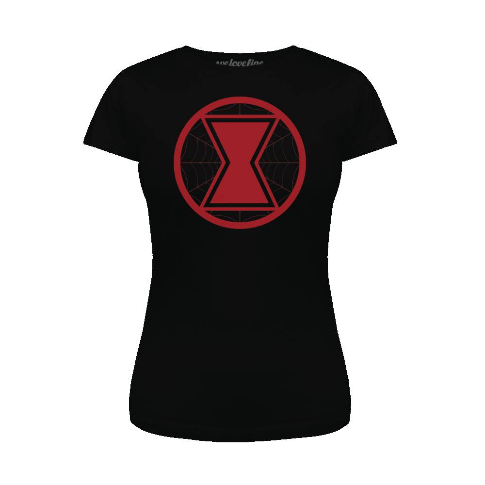 Avengers Hourglass Black Widow Womens Black T-Shirt Large