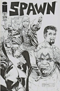 Spawn #279 [Cover D - Black And White Walking Dead Tribute]-Very Fine 