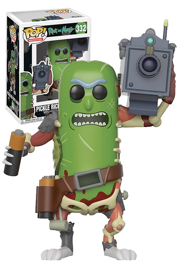 Pop Rick and Morty Pickle Rick W/laser Vinyl Figure