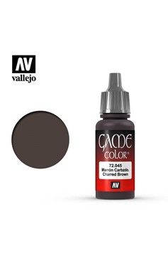 Vallejo Game Color Charred Brown Paint, 17Ml