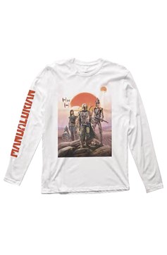 Star Wars The Mandalorian Group Poster Long Sleeve T-Shirt Small