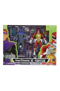 Mighty Morphin Power Rangers X Teenage Mutant Ninja Turtles Lightning Raph & Foot Soldier Action Figure 2-Pack Case