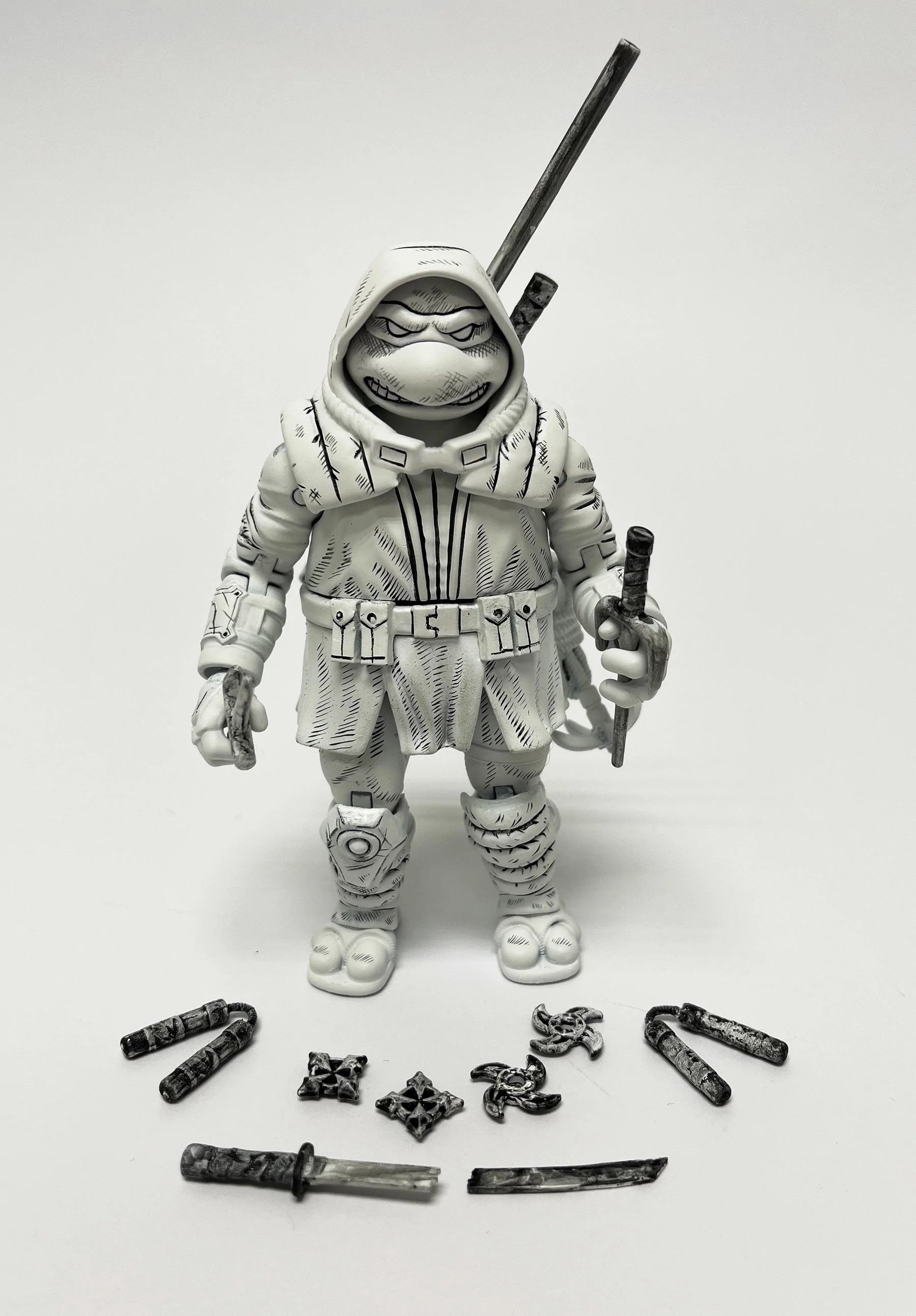 Teenage Mutant Ninja Turtles The Last Ronin Action Figure Previews Exclusive Black & White Chase