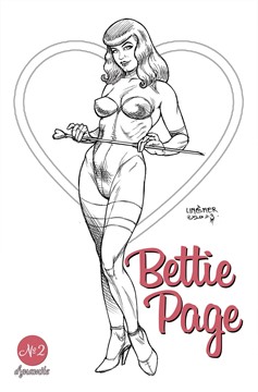 Bettie Page #2 Cover F 1 for 10 Incentive Linsner Line Art (Mature)
