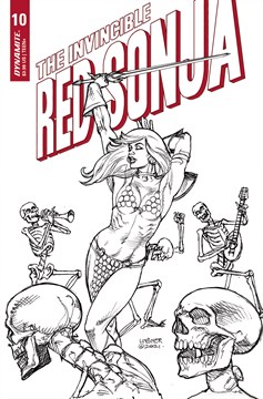 Invincible Red Sonja #10 Cover I 1 for 25 Incentive Linsner Black & White
