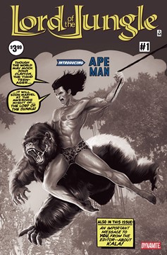 Lord of the Jungle #1 Cover T 7 Copy Last Call Maine Black & White Action Figure #15 Homage