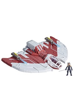 Star Wars Mission Fleet T-6 Jedi Shuttle, 2.5 Inch-Scale Ahsoka Action Figure Set