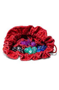 Dragon Storm: Red Dragon Scales Velvet Dice Bag With Pockets