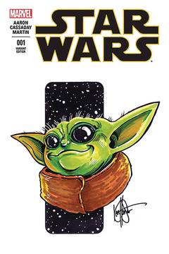 Dynamic Forces Star Wars Comic Baby Yoda Haeser Sketch