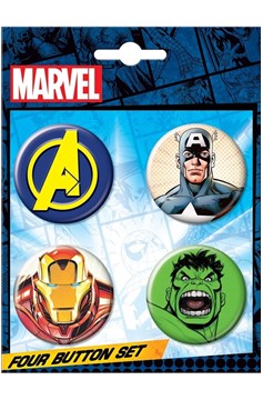 Marvel Avengers Covers 4 Button Set