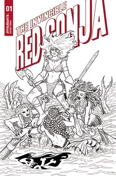 Invincible Red Sonja #1 15 Copy Conner Line Art Incentive