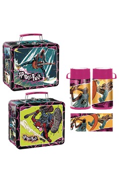 San Diego ComicCon 2024 Tin Titans Spider Punk Lunch Box with Beverage Container