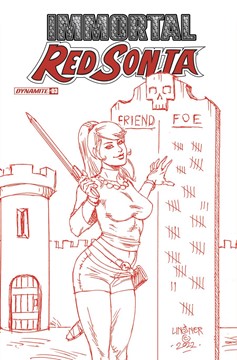 Immortal Red Sonja #3 Cover Q 1 for 10 Last Call Incentive Linsner Fiery Red