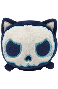 Plushie Tote Bag: Dark Blue Skulls Tote Bag + Dark Blue Skull Cat Plushie