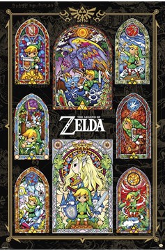 Zelda - Stained Glass Collage Poster