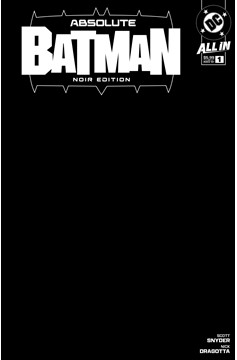 Absolute Batman Noir Edition #1 (One Shot) Cover B Blank Variant