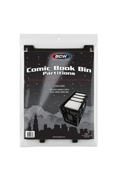 BCW Comic Book Bin Partitions (Black) 3 Pack