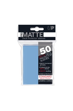 Ultra Pro: Deck Protector Sleeves - Pro Matte Light Blue Standard 50Ct
