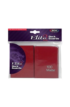 BCW Supplies: Elite Deck Guard 2 - Matte Red 100Ct