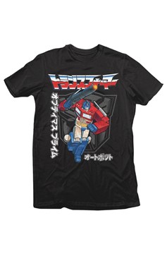 Transformers Japanese Text Black T-Shirt XL