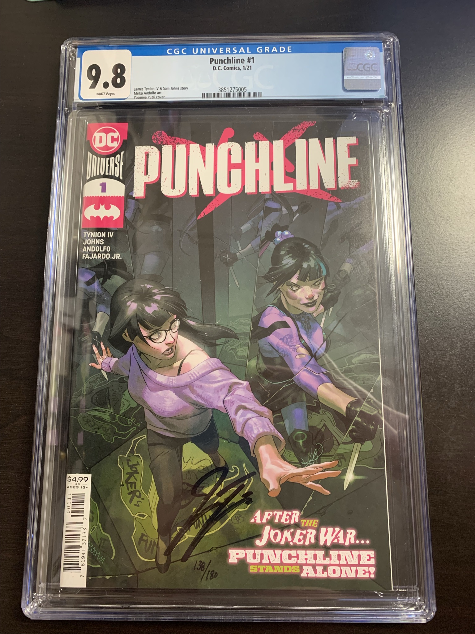 Punchline #1 CGC 9.8 Signed By James Tynion Iv 