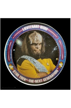 1992 Star Trek Lt. Worf Mini Plate