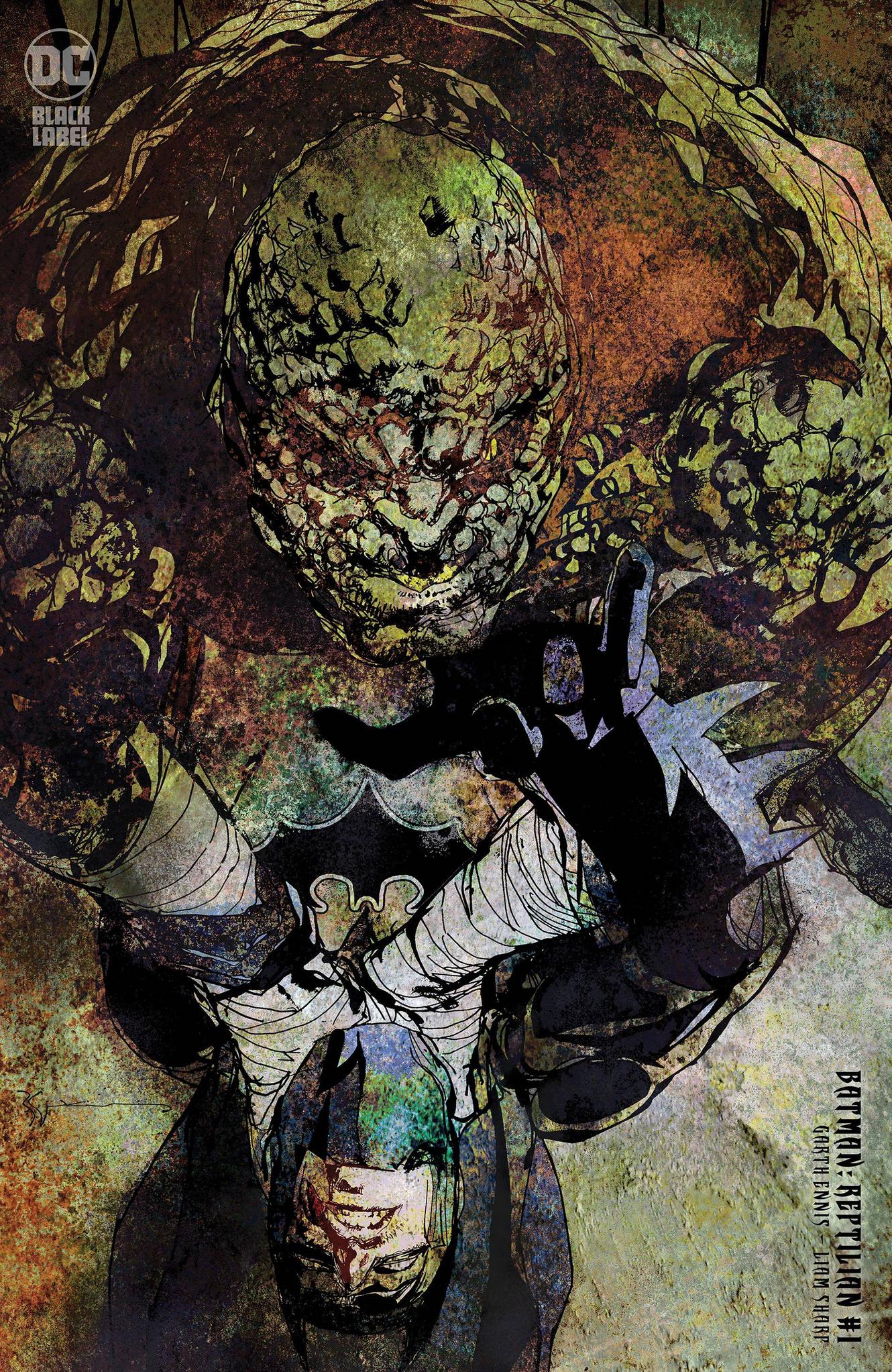 Batman Reptilian # 1 1:25 Variant - Signed By Ennis, Sharp And Sienkiewicz