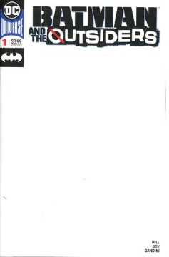 Batman and the Outsiders #1 Blank Variant Edition